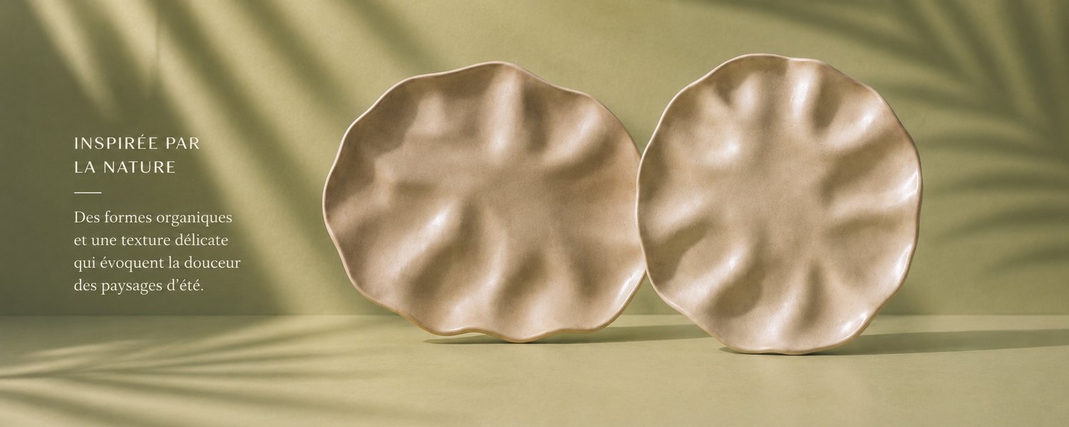 Ensemble de plateaux de présentation pour l'apéritif émail calcaire - ORBEL Studio Alpin
