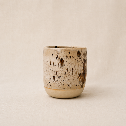 Pot à gressin céramique artisanale Gypse— service de table alpin ORBEL Studio Savoie